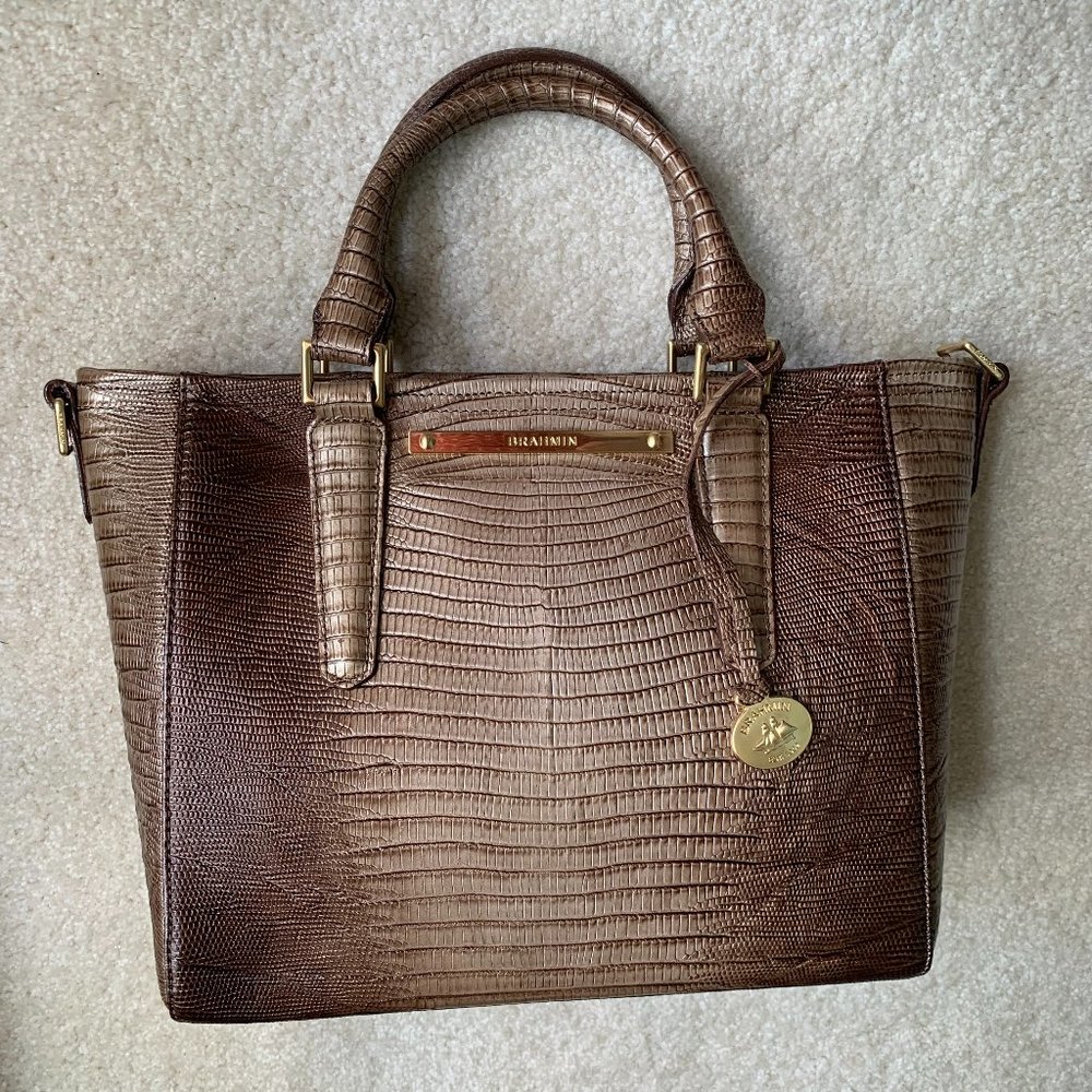 Brahmin Mini Arno Fashion Sable Lizard